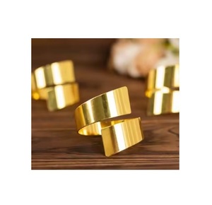 Wholesale Metal Napkin Rings Round 4.5cm Width Luxury Elegant Design Eco-Friendly Aluminum Wedding Party Giveaways High Quality - Product Image 2