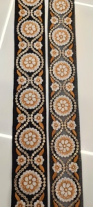 Dentelle de broderie guipure pour robe de femme Dentelle brodée multicolore pour vêtements traditionnels africains - Product Image 4