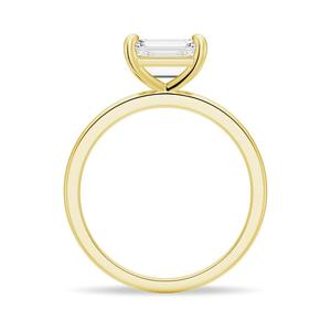 Bague en or 9 carats avec diamant moissanite taille émeraude orientale, élégante et luxueuse - Product Image 4