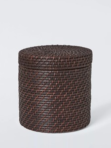 Boîte de rangement ronde en rotin avec couvercle, boîte de rangement artisanale, écologique, naturelle, décoration intérieure et extérieure, vente en gros du Vietnam - Product Image 3
