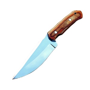 Gran oferta, cuchillo de caza forjado fijo de acero D2 hecho a mano personalizado, Pakka Funda de cuero de madera, acero Industrial de alto carbono OEM - Product Image 1