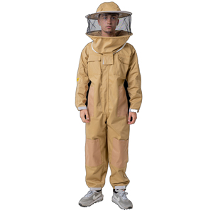 Combinaison d'apiculture ventilée avec voile de sécurité, en tissu maillé coton-polyester intégral pour apiculteurs et usage agricole - Product Image 1