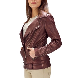 Veste de moto en cuir de vachette brodée pour femme, réversible, imperméable, respirante, légère, nouvelle arrivée, vente chaude automne-hiver - Product Image 4