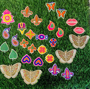 Travail perlé à la main coloré belles formes d'étoiles filles jean appliques patchs artisanat de qualité supérieure et patchs de conception - Product Image 6