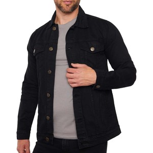 Veste en jean d'hiver élégante pour homme, logo personnalisé imprimé, haute qualité, 100% coton, lavage personnalisé, position du logo sur le devant - Product Image 1