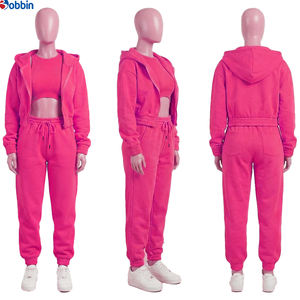 BOBBIN INDUSTRIES - Conjunto Deportivo Informal de 3 Piezas para Mujer, Talla Grande, 100% Algodón, Ajustado, con Capucha, Otoño Invierno - Product Image 6