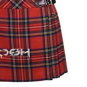 Kilt plisado ligero de calidad superior con correas de cuero, proveedor de Kilt de tartán escocés Stewart de Pakistán - Product Image 6