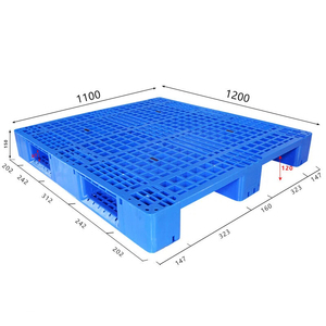 SHUNMEI Heavy Duty Plastic <strong>Pallets</strong> 1200 X 1100 mm 4-Way Entry Reinforced <strong>Bars</strong> Optional 1.0t Dynamic Load Cargo Transportation - Product Image 1
