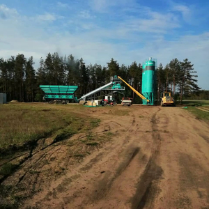 Máquina mezcladora estacionaria de alta eficiencia de 160 M3/h, planta dosificadora de hormigón con motor de bomba, caja de cambios PLC y rodamiento - Product Image 1