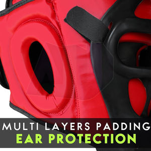 Casco de Boxeo de Cuero de Alta Calidad para Entrenamiento en Gimnasio, Diseño Seguro, Acolchado Cómodo, Ajuste Seguro - Product Image 6