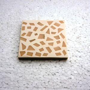 แผ่นรองแก้วหินสี่เหลี่ยมสีเหลืองสินค้าแฮนด์เมดคุณภาพสูง - Product Image 1