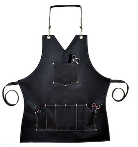 Delantal de peluquero de cuero PU Peluquería Estilista Equipo de corte - Product Image 1