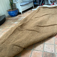 Voile d'ombrage tissée en fibre de coco Eco2go Vietnam, pare-soleil naturel décoratif pour serre et plage, résistante aux flammes