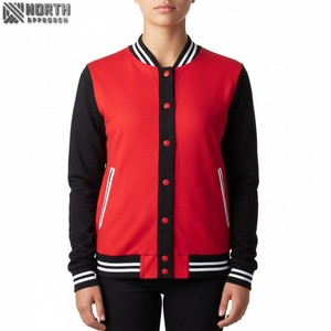 Breathable Fashion New Style Women's Winter Varsity Jacket Knitted Canvas <b>Top</b> <b>Coat</b> - Product Image 1