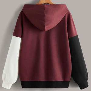Servicio OEM logotipo personalizado impresión mujeres sudaderas con capucha al por mayor mujeres sudaderas con capucha contraste de color mujeres sudaderas con capucha - Product Image 2