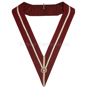 REGALIA MAÇONIQUE CRAFT GRAND RANK COL ROBE COMPLÈTE-JOLI BRODÉ À LA MAIN AVEC DES DEUX BORDS D'OR - Product Image 4