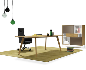 Juego de escritorio de oficina ejecutivo de madera moderno en forma de L con diseño ergonómico y construcción duradera para oficina - Product Image 2