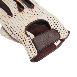 Gants vintage marron avec filet - Product Image 3