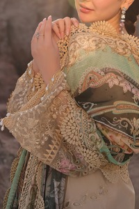 ชุดสนามหญ้าสามชิ้นของผู้หญิงเย็บและตัดเย็บด้วยการปักลายดิจิทัลสีสวยขายดีสำหรับงานปาร์ตี้ - Product Image 6