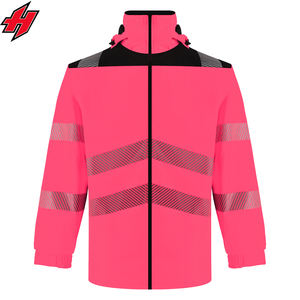 Chaqueta DE SEGURIDAD impermeable a prueba de viento de alta visibilidad de fábrica Chaqueta de seguridad de cinta reflectante de transferencia de calor de alta calidad - Product Image 1