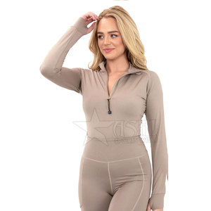 Wholesale Equestrian <b>Base</b> <b>Layer</b> <b>Long</b> <b>Sleeves</b> Riding Tops Equestrian Clothing Breeches and <b>Base</b> <b>Layer</b> Set for Women - Product Image 5