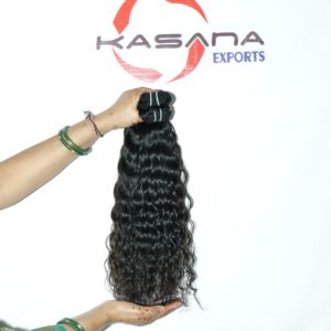 Extensiones de cabello humano para mujeres baratas, paquete virgen natural sin procesar 100% alineado de cutícula India cruda, máquina negra, doble trama - Product Image 3