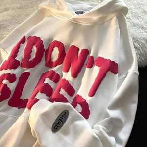 Sweats à capuche imprimés bouffants pour hommes vierges avec logo personnalisé Pull 100% coton Sweat à capuche surdimensionné zippé en éponge française pour hommes et dames - Product Image 6