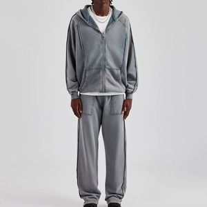 Nouveaux survêtements de sport élégants pour hommes Fermeture éclair et col à capuche Pull haut et bas Survêtement pour hommes - Product Image 2