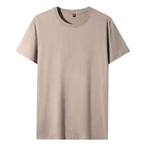 T-shirt personnalisé à manches courtes pour homme, 100 % coton, décontracté, confortable, respirant, en tissu tricoté extensible, grande taille, anti-boulochage - Product Image 2