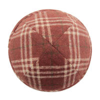 Kipá Roja Retro Personalizada, Gorro Judío Étnico de Cuello Redondo de Algodón Puro, Nueva Moda