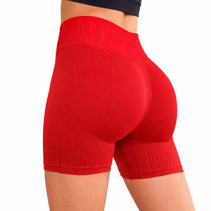 Shorts Deportivos de Cintura Alta para Mujer, Transpirables, Compresivos, Elásticos, para Gimnasio, Yoga y Fitness, de Nailon y Spandex - Product Image 3