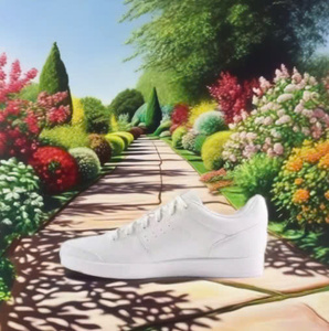 Wypex Chaussures d'été décontractées modernes en toile respirante légère en maille supérieure à lacets Boîte souple plate flexible Style de marche polyvalent - Product Image 1