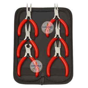 Ensemble de pinces en acier inoxydable pour la fabrication de bijoux DIY |   Outils professionnels légers de haute qualité de la marque LUMINEX IMPEX pour les boucles d'oreilles - Product Image 1