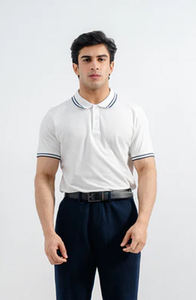 Polo para hombre de alta calidad logotipo personalizado 100% algodón tejido al por mayor deporte manga corta Hombre Polo - Product Image 3