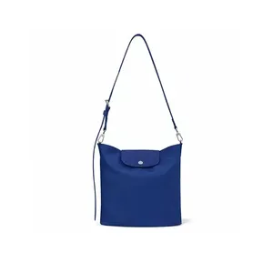 Sac bandoulière en cuir bleu avec sangle détachable, vente en gros - Product Image 1