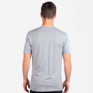 T-shirt classique en tissu premium de qualité supérieure, logo personnalisé, style décontracté, blocs de couleur, col rond, manches courtes, coupe régulière, pour hommes - Product Image 3