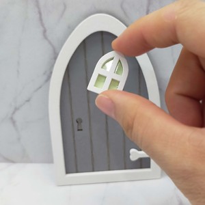 Mini ensemble de jouets de meubles en bois pour porte et fenêtre pour maison de poupée, accessoire de bricolage, à partir de 14 ans - Product Image 3