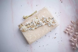 Luxury Resin Customized Clutch Handbag Fashion Metal Embellishments Stone Work Intricate Embroidery Designer Handmade Ladies - Product Image 3