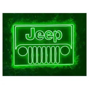 JEEP Neon Sign Custom Company Business Logo Flex Neon Light sign for Home Decor Wall Art Logos Business Events Shop Signage
