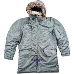 <b>Men's</b> FiveStar Leather N3B Style <b>Flight</b> <b>Jacket</b> Vintage Inspired Cold Weather Hooded Parka Waterproof Warm Winter Outerwear - Product Image 1