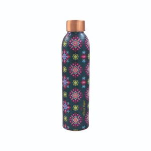 Leakproof copper <b>water</b> <b>bottle</b> with seamless body and fine polished finishing for Ayurveda based healthy lifestyle - Product Image 6