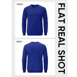 Casual Men's Loose Fit Round Neck Sweatshirt with Long Sleeves Customized Factory Printed Pullovers for Export. - Product Image 5