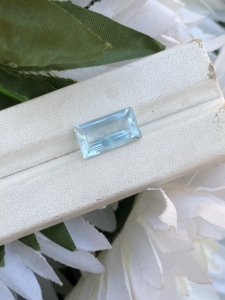 4.77กะรัตพลอยสีอะความารีนเจียระไนแบบยาวทรงสี่เหลี่ยมผืนผ้าพลอยเจียระไนเหลี่ยมเพชรพลอยหลวมสำหรับทำเครื่องประดับ - Product Image 2