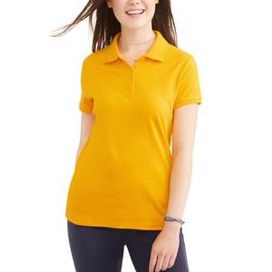 Camisetas de Polo de Golf personalizadas de Color amarillo liso de alta calidad para mujer, camisetas de Polo deportivas de algodón para exteriores para mujer, camisetas de Polo al por mayor - Product Image 1