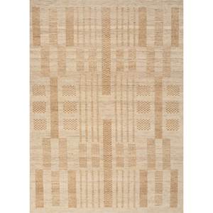 Tapis en laine noué à la main Thyme Gold, motif géométrique et abstrait, pour entrée de maison, rectangulaire 9x12 - Lca-911 - Product Image 1