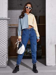 Nuevo estilo personalizado gota hombro moda entrenamiento transpirable chándal cintura elástica Sexy pulóver Sudadera con capucha chándales mujeres - Product Image 5