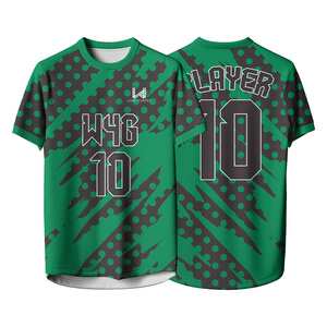 Maillots de football personnalisés pour hommes adultes, impression par sublimation, 100% polyester, noms et numéros d'équipe personnalisés, maillot de football - Product Image 4