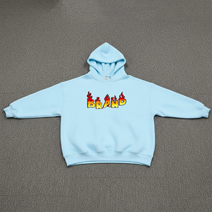 Ventes en gros de sweats à capuche surdimensionnés en coton 100% personnalisés, vêtements de rue pour femmes, logo brodé personnalisé, couleur unie - Product Image 1