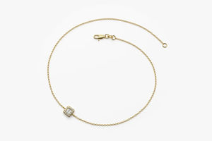 Top Quality Customizable 10k to 18k Solid Gold Moissanite Diamond <b>Bracelet</b> Four Prong Available in Custom Sizes - Product Image 4