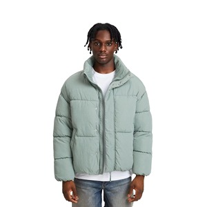 Custom Logo Hooded Puffer Jacket for <b>Men</b> High Quality Bubble Windbreaker for Winter Latest Design with Customized New Logo - Product Image 4